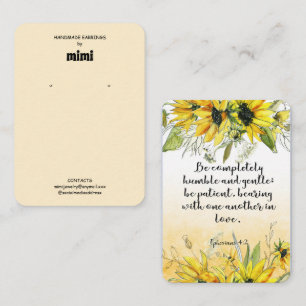 Bible Verse Earring Display Business Card
