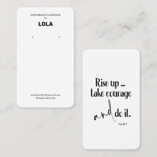 Bible Verse Earring Display  Business Card