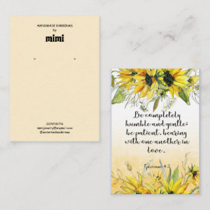 Bible Verse Earring Display  Business Card