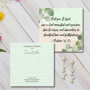 Bible Verse Earring Display  Business Card