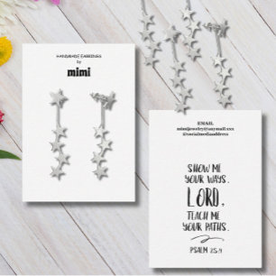 Bible Verse Earring Display  Business Card