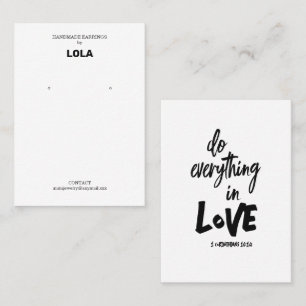 Bible Verse Earring Display  Business Card