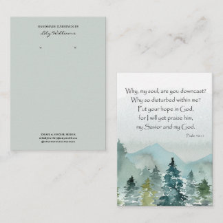 Bible Verse Earring Display Holder Card