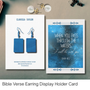 Bible Verse Earring Display Holder Card