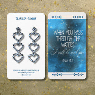 Bible Verse Earring Display Holder Card