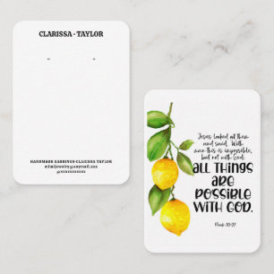 Bible Verse Earring Display Holder Card