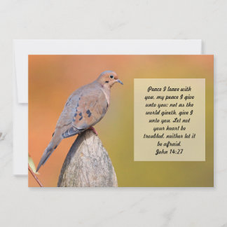 Bible Verse Écriture Note Carte Dove Peace KJV