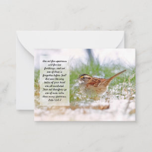 Bible Verse Écriture Note Carte Sparrow KJV