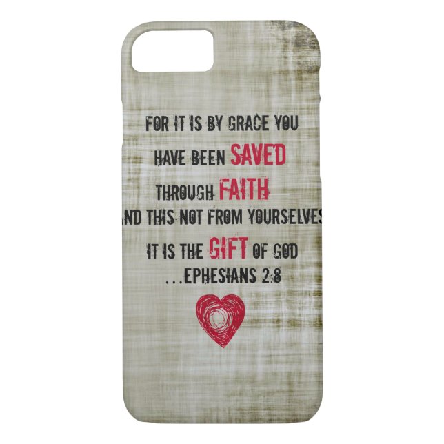 Bible Verse Ephesians 2:8 Case-Mate iPhone Case (Back)