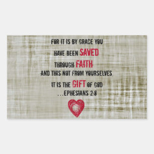 Bible Verse Ephesians 2:8 Sticker
