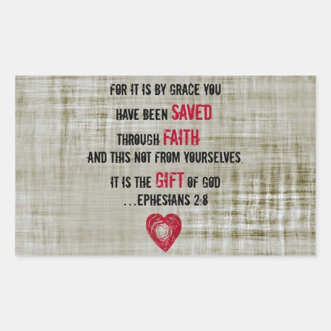 Bible Verse Ephesians 2:8 Sticker (Front)