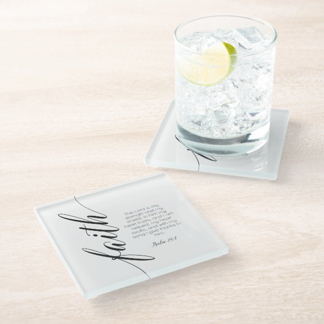 Bible verse Faith scripture Glass Coaster (Angled)