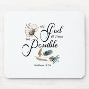 Bible verse Floral Mouse Pad