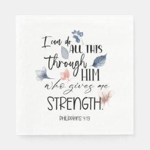 Bible verse Floral  Napkin