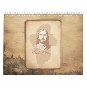 Bible Verse for each month. Jesus Christ Christian Calendar