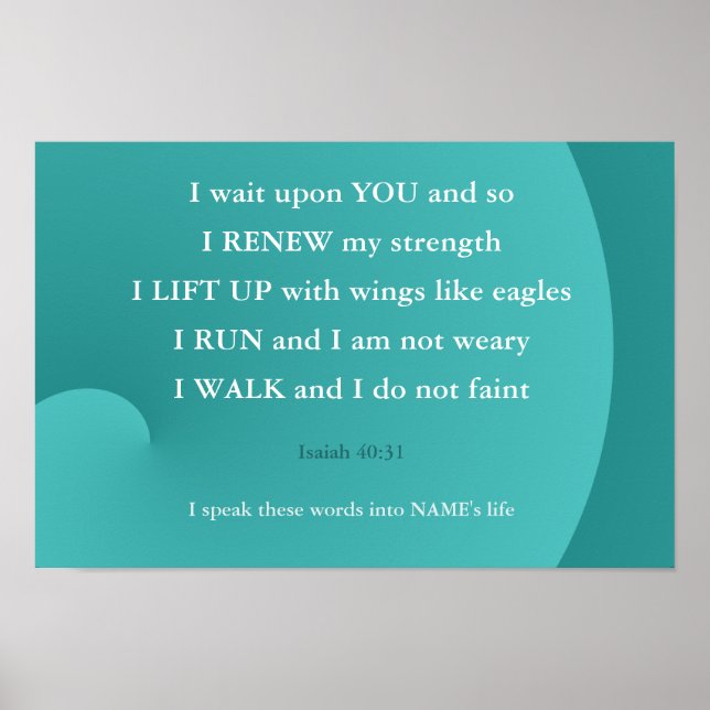 Bible Verse for Health quote Isaiah Poster (Front)