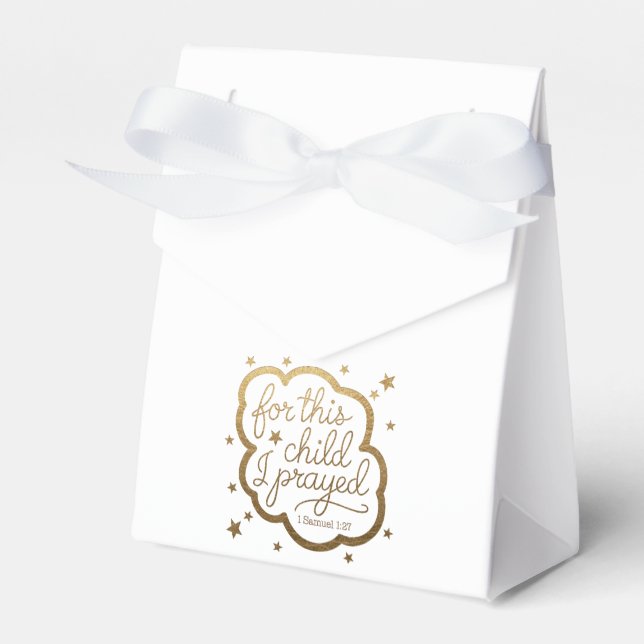 Bible verse from 1 Samuel 1:27 Favor Box (Front Side)