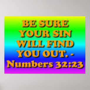 Bible verse from Numbers 32:23. Poster