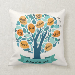 Bible Verse: Galatians 5 22 Throw Pillow