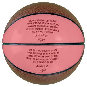 Bible Verse Giving Luke 6:38 (KJV) Valentine's Day Basketball