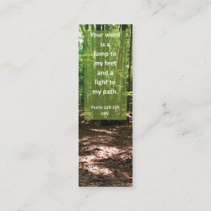 Bible Verse GOD's Word Leads Me Mini Bookmark Business Card