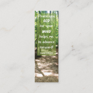 Bible Verse GOD's Word Leads Me Mini Bookmark Business Card