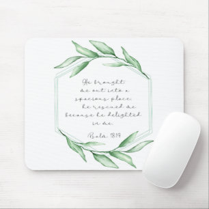 Bible verse greenery Mouse pad