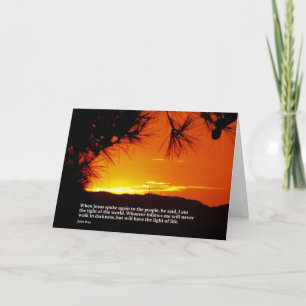 Bible Verse Greeting Card - John 8:12