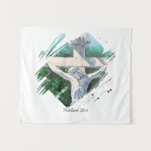 Bible Verse He Is Risen Faith Tapestry