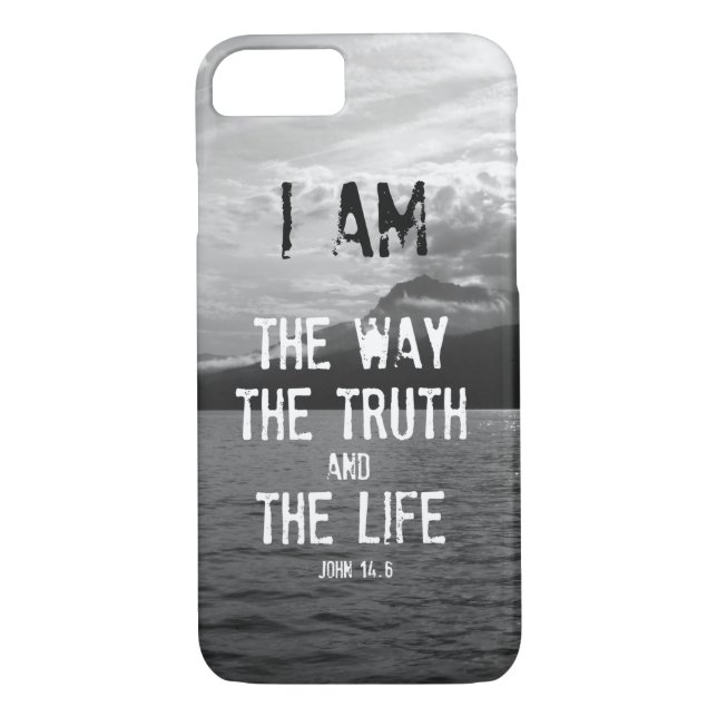 Bible Verse: I am the Way, Truth, Life Case-Mate iPhone Case (Back)