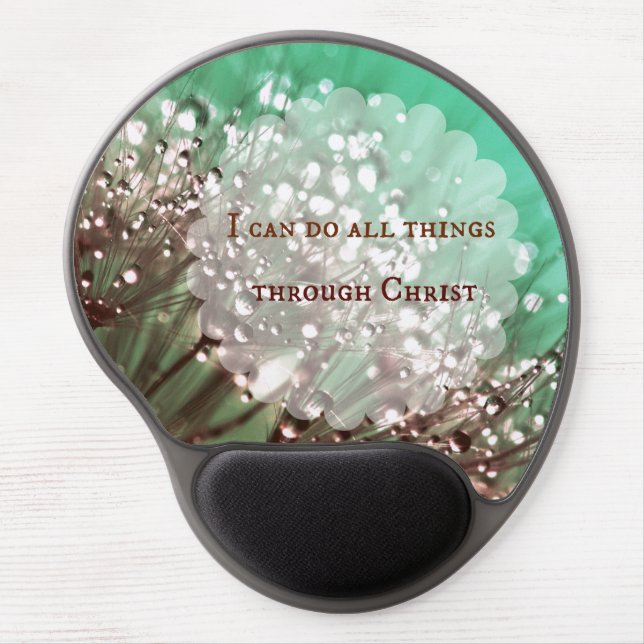 Bible Verse: I can do all things through Christ Gel Mouse Pad (Front)