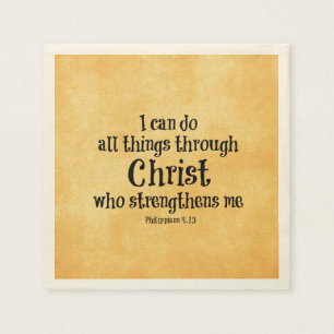 Bible Verse: I can do all things through Christ Napkin