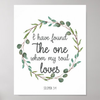 Bible Verse I Have Found the One Poster