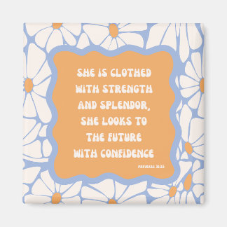 Bible Verse Inspirational Quote Scripture Daisy Magnet