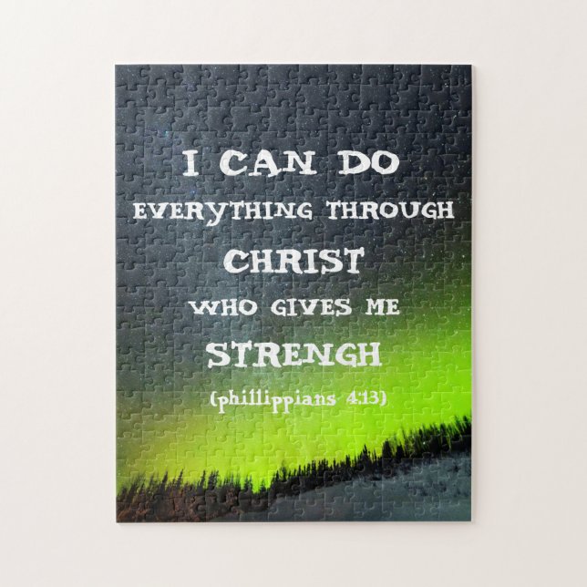 Bible Verse Inspirational Quote Scripture  Jigsaw  Puzzle (Vertical)