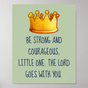 Bible Verse Inspired Crown Children's Poster