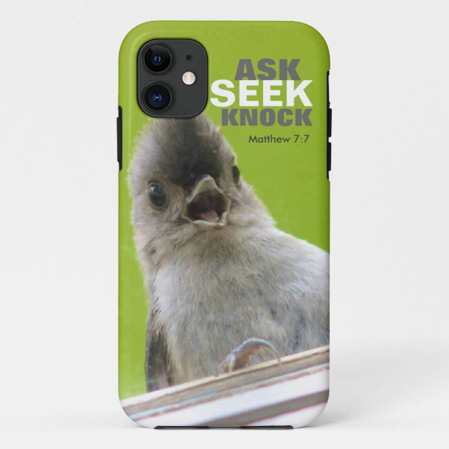 Bible Verse iPhone 5 Case: Matthew 7:7 Case-Mate iPhone Case (Back)