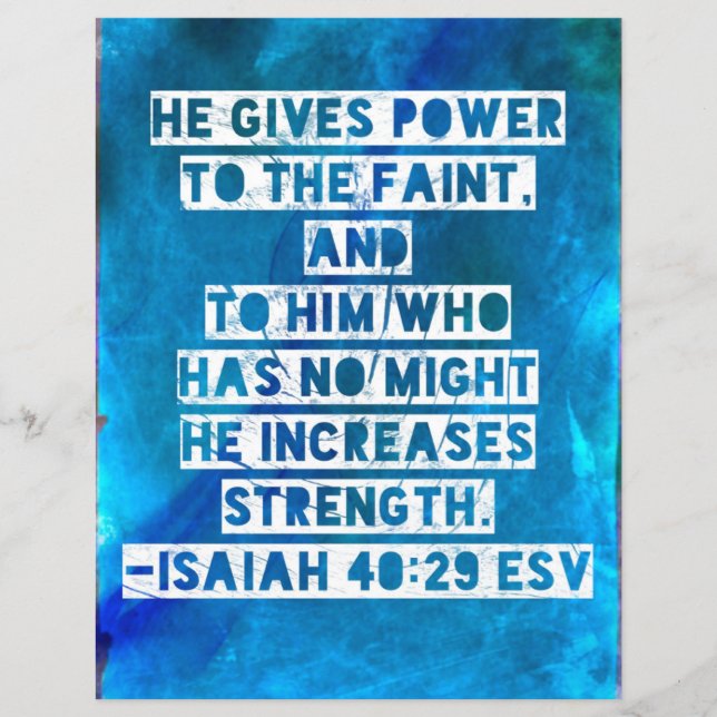 Bible Verse Isaiah 40:29 Postcard (Front)