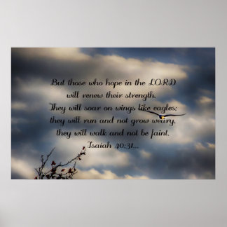 Bible Verse Isaiah 40:31 Poster