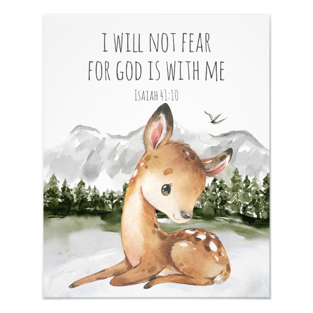 Bible Verse Isaiah 41:10 Photo Print (Front)