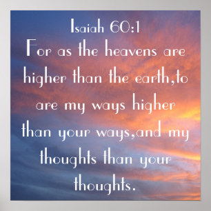 bible verse Isaiah 60:1 sunset Poster