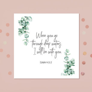 Bible verse Isaiah Square Napkin