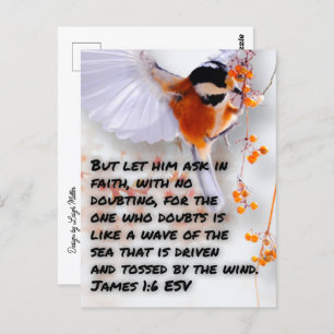 Bible Verse James 1:6 Carte postale