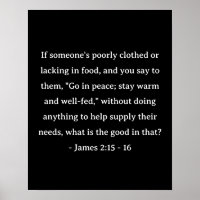 Bible Verse James 2:15 - 16