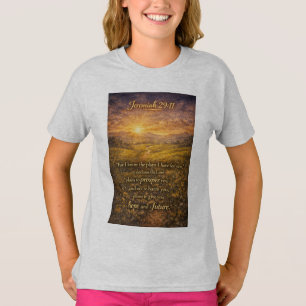Bible Verse Jeremiah 29:11 Christian Girl's Tee