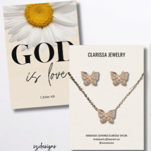 Bible Verse Jewellery Display Holder Card