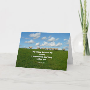 Bible verse, John 10:27 Card