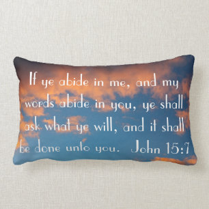 bible verse John 15:7 prayer Lumbar Pillow