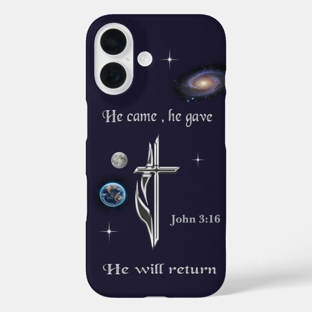 Bible verse John 3:16 Case-Mate iPhone Case (Back)