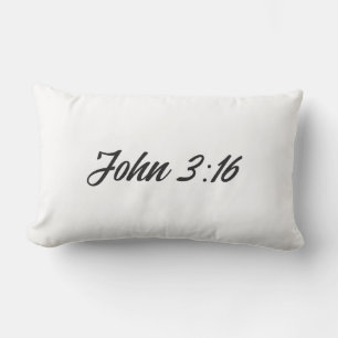 Bible Verse John 3:16 Lumbar Pillow